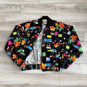 Vintage 80’s 90’s NATTY Floral All Over Print Full Zip Bomber Jacket Womens